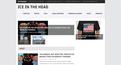 Desktop Screenshot of iceinthehead.com